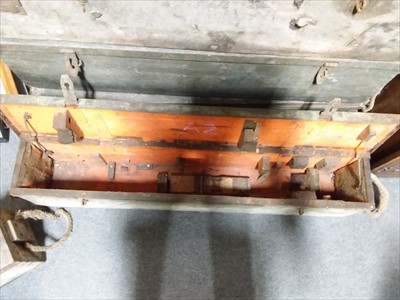 Lot 397 - Five WWII wooden Bren light machine gun cases.