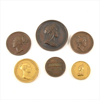 Lot 341 - A collection of gilt bronze and bronze medals