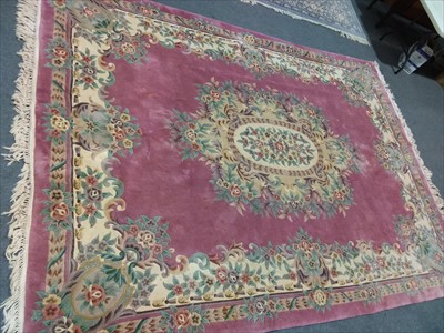 Lot 495 - Large Chinese sculptured wool carpet