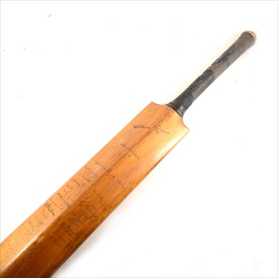 Lot 244 - Cricket interest: Cricket bat, signed by the Australian Tourists, 1935, and Northamptonshire.