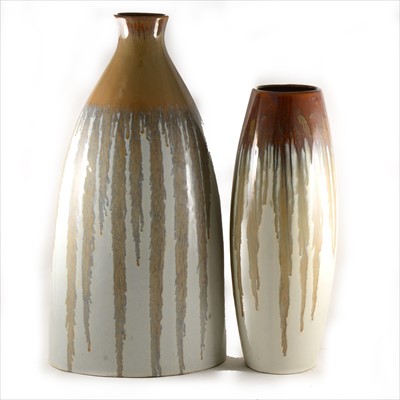 Lot 73 - Two large pottery vases, contemporary.