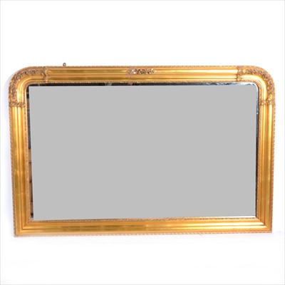 Lot 482 - A modern gilt framed overmantel mirror