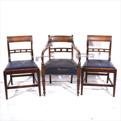 Lot 417 - A matched set of six Regency mahogany dining chairs