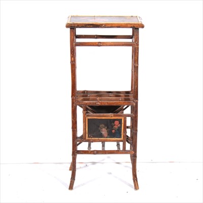 Lot 412 - A Victorian bamboo magazine rack / stand