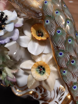 Lot 98 - Two Royal Crown Derby Peacock models