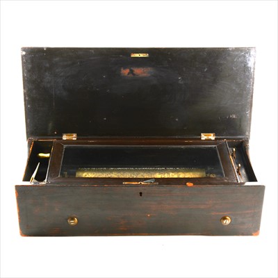 Lot 188 - 19th Century mechanical musical box, possibly Langdorf & Fils