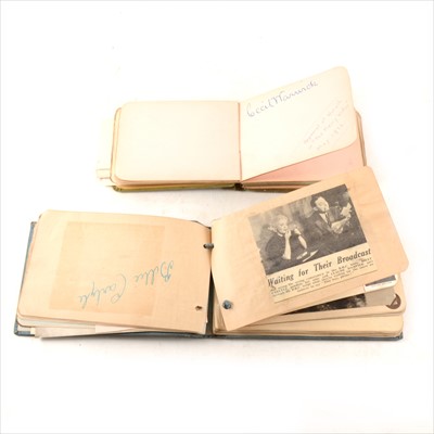 Lot 238 - Two albums of autographs, from the 1930s-1940s