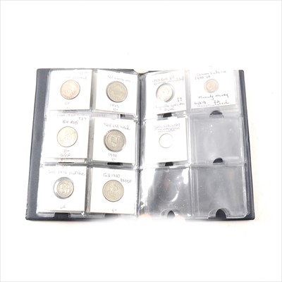 Lot 261B - An album of milled silver coins from Queen Anne to George V