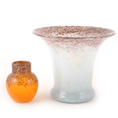 Lot 621 - An Art Glass vase by Monart, GC shape, and another glass vase