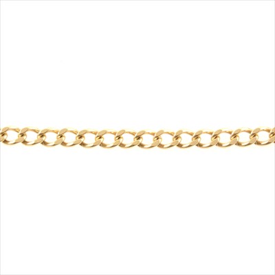 Lot 281 - A 9 carat yellow gold bracelet.