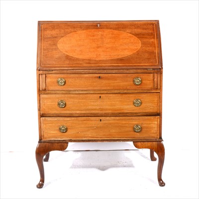 Lot 372 - Edwardian inlaid mahogany bureau