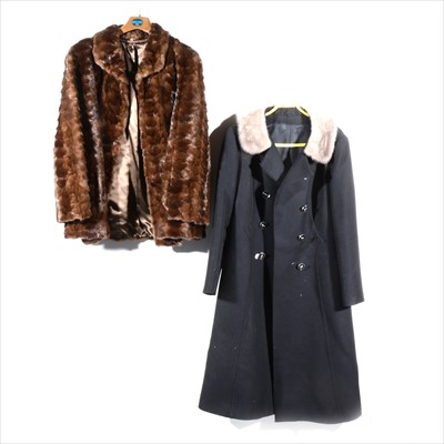 Lot 158 - Ladies mink tail three-quarter coat and one other ladies coat, by Martine of London