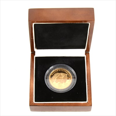 Lot 211 - Commonwealth Mint Tristan da Cunha William & Kate double portrait gold double Sovereign coin, 2011