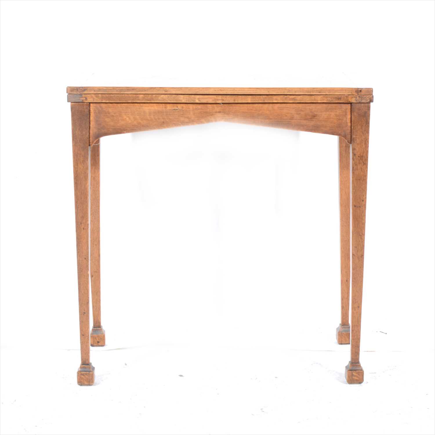 Oak Card Table Lot 464 - An Edwardian oak card table,