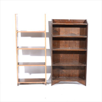 Lot 401 - An oak open bookcase