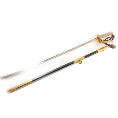 Lot 153 - A Naval ceremonial sword, by Henry Wilkinson, Pall Mall, London