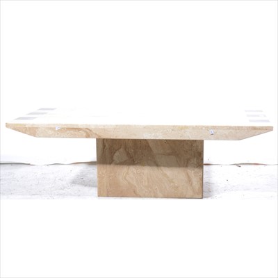 Lot 341 - A contemporary marble veneered coffee table