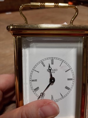 Lot 227 - Two brass cased carriage clocks, including a Bayard PAris clock for Remy Martin