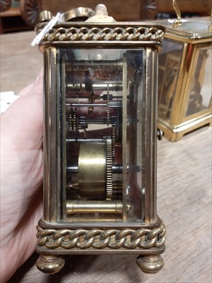 Lot 227 - Two brass cased carriage clocks, including a Bayard PAris clock for Remy Martin