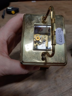 Lot 227 - Two brass cased carriage clocks, including a Bayard PAris clock for Remy Martin