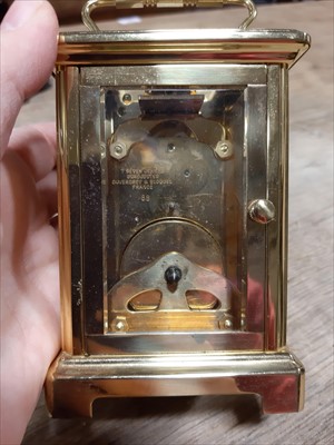 Lot 227 - Two brass cased carriage clocks, including a Bayard PAris clock for Remy Martin