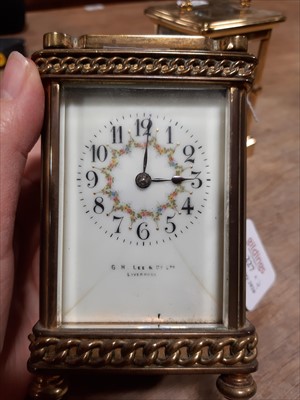 Lot 227 - Two brass cased carriage clocks, including a Bayard PAris clock for Remy Martin