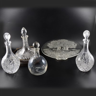 Lot 74 - A quantity of decanters and other glassware.