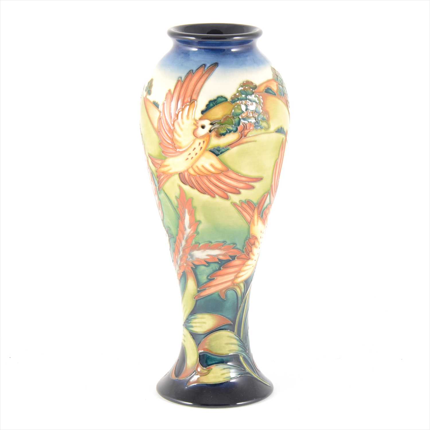 Lot 40 - A 'Lark Ascending' limited edition Moorcroft Pottery vase, designed by Philip Gibson