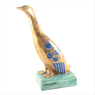 Lot 27 - A French Art Deco pottery figure of a duck, Ceramique de Cazaux mark