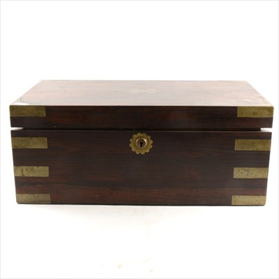 Lot 119 - A Victorian rosewood writing box