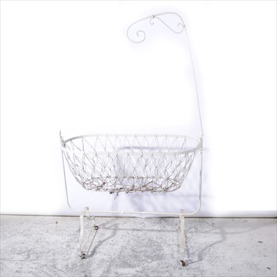 Lot 442 - An old wrought iron cradle