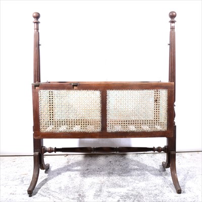 Lot 414 - A Victorian mahogany cradle, incomplete