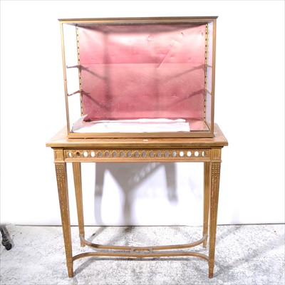 Lot 518 - A brass framed table-top display cabinet