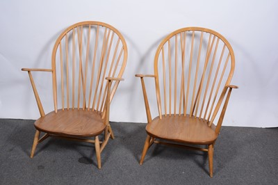 Lot 10 - Three Ercol armchairs and similar rocking chair