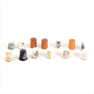 Lot 137 - A large collection of ceramic thimbles
