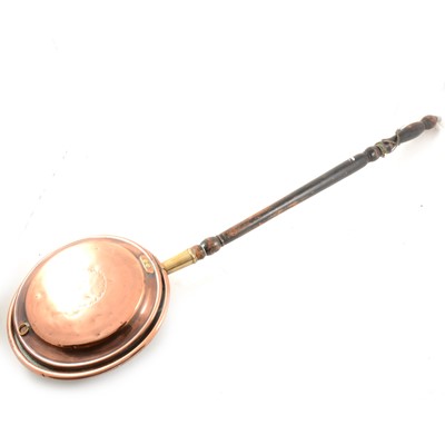 Lot 161 - A Victorian copper warming pan