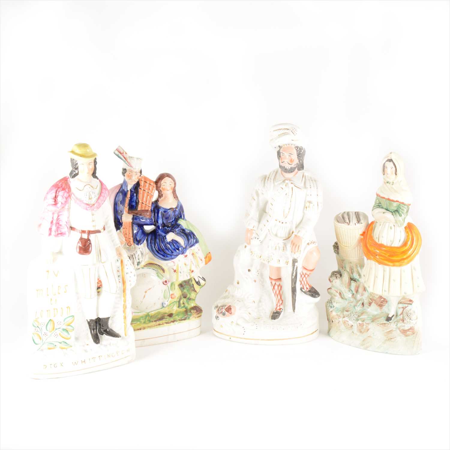 Lot 71 - A collection of six large Staffordshire figures.