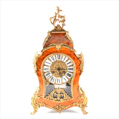 Lot 99 - An 8 day reproduction boulle type mantel clock, by Franz Hermle & Son