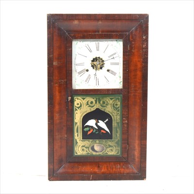 Lot 377 - An American mahogany cased shelf clock