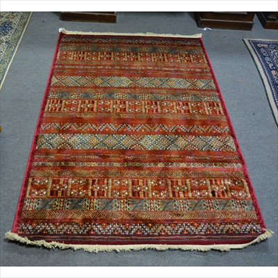 Lot 436 - A Baluchi machine-made silky rug