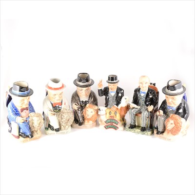 Lot 76 - Six Kevin Francis character jugs all relating to Winston Churchill