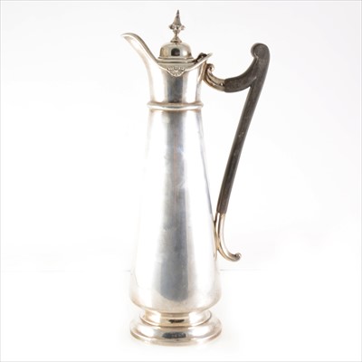 Lot 253 - A silver claret jug, Harrison Brothers & Howson (George Howson), Sheffield date mark rubbed.