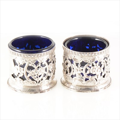 Lot 286 - A pair of Victorian silver salts, William Eaton, London 1856.