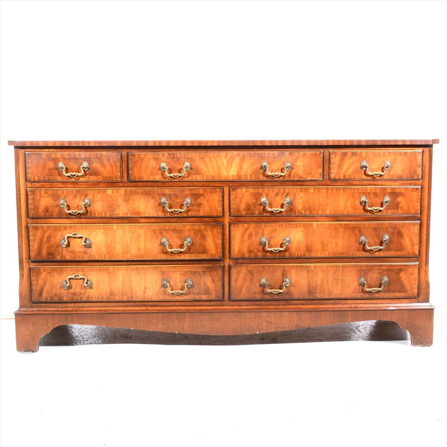 Lot 363 - A reproduction mahogany finish chest of drawers