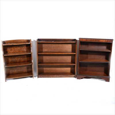 Lot 416 - An oak four heights open bookcase, width 64cm