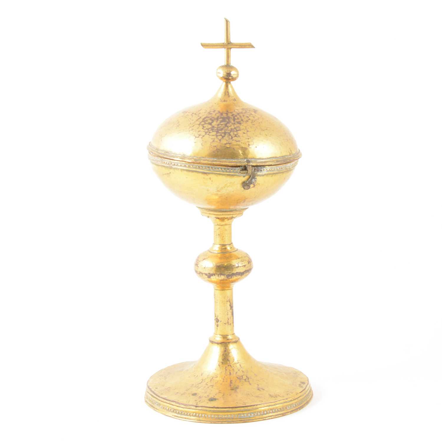 Lot 317 - A Gothic style copper gilt ciborium, 19th century