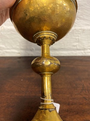 Lot 317 - A Gothic style copper gilt ciborium, 19th century