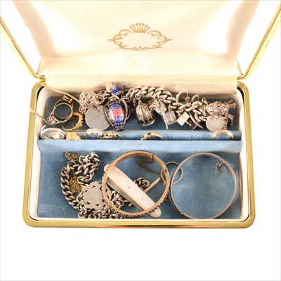 Lot 223 - A collection of gold and silver jewellery.