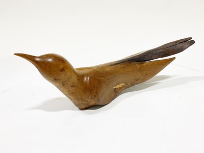 Lot 663 - A contemporary craft carved wooden sculpture of a cuckoo, by Jim Brown
