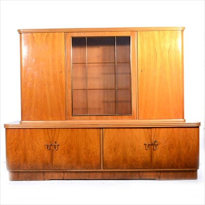 Lot 310 - A Continental bleached walnut side cabinet